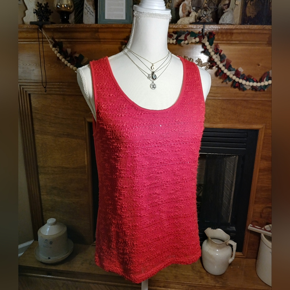 Ruby Rd Dressy Sleeveless Tank Top With Sparkles